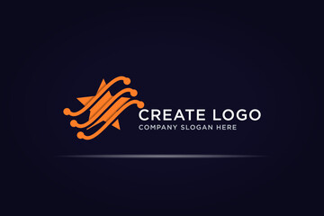 star technology logo design