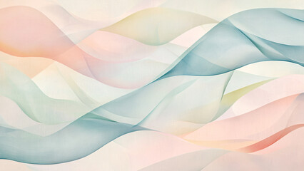 A wallpaper design featuring soft, flowing lines that gently curve and intertwine, creating an organic, soothing pattern