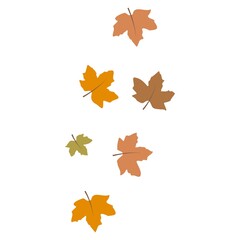 Autumn Leaves Falling. Autumn leaves falling. Leaves air. Flying autumn leaves. Wave of falling leaves.Leaf fall. Autumn. Autumn falling leaves isolated on white background. Autumn maple and oak leave