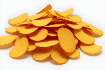Variety of Crisps Isolated on White Background - Snacks Assortment Generative AI illustration