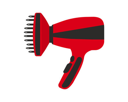 recommend clip art: Hair dryer Line Icon fashion hairdryer of hairdresser to blow-dry and electric hair-dryer blower. Barber styling appliance. Vector cartoon illustration