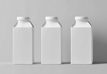 Blank Milk Carton Packaging Mockup on Dark Background