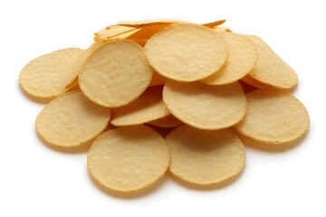 Assorted Crisps Isolated on White Background Generative AI illustration
