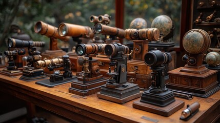 Fototapeta premium Antique Telescopes and Globes