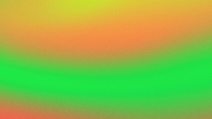 Obraz premium A gradient of vibrant green, yellow, and orange colors with a grainy noise texture overlay, suited for creating web banners and poster designs.