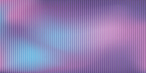 Ribbed glass background. Gradient backdrop with vertical striations stripes. Frosted texture of waves glass, ribbed effect