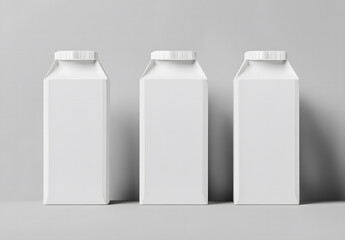 Blank Milk Carton Packaging Mockup on Dark Background