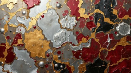 Elegant cover design set featuring a luxury background with abstract patterns in silver, gold, maroon, and white,