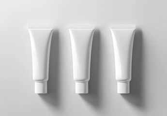 Blank Cosmetic Tubes Mockup on Minimalist Background