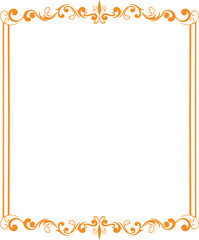 Ornament Vintage Floral Border Wedding