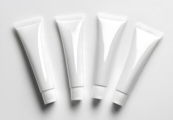 Blank Cosmetic Tubes Mockup on Minimalist Background
