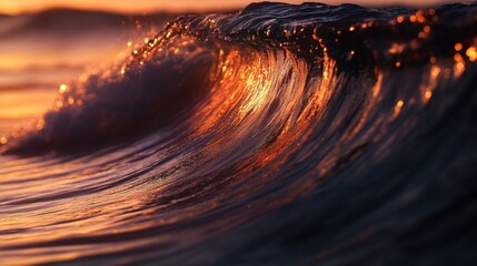 A close-up of a wave with deep, rich colors