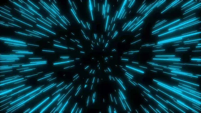Glowing warp speed line animation.