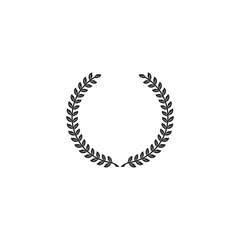 Laurel wreath silhouette vector