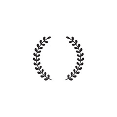 Laurel wreath silhouette vector