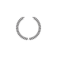 Laurel wreath silhouette vector