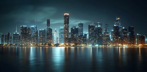 Fototapeta premium Night City Skyline