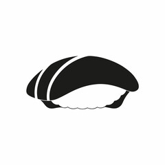 Black Vector Sushi Icon Isolated on White Background - Free Vector