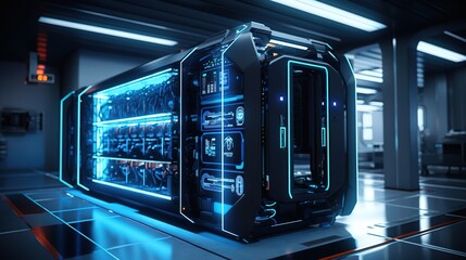 Illustration of new energy electric vehicle,generated with AI.