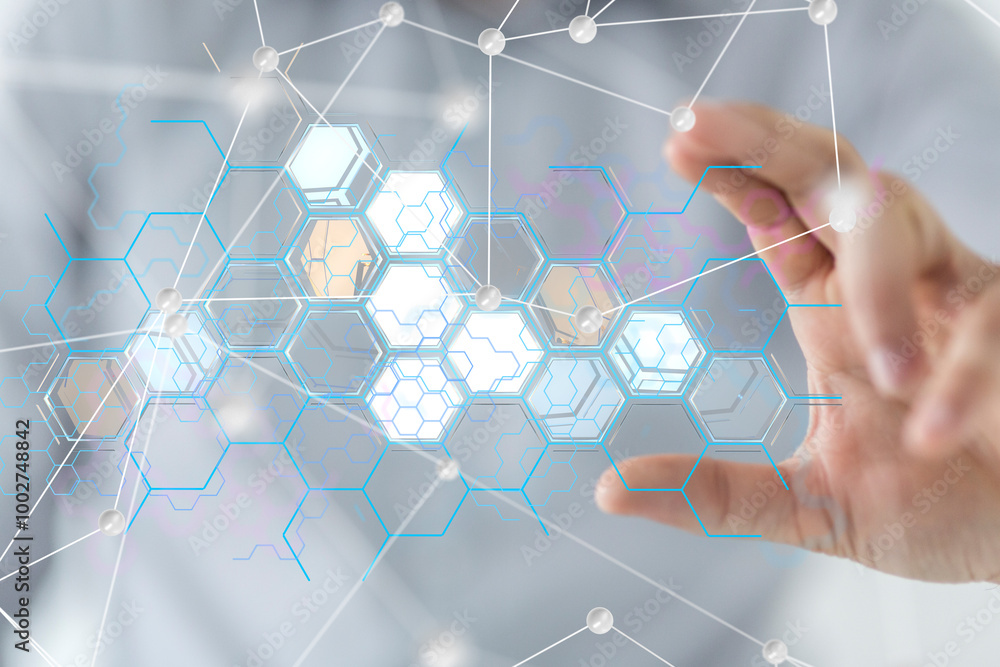 Poster 2d rendering Cloud computing, Cloud Computing Concept