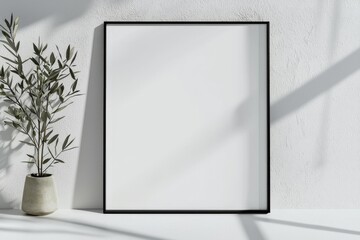 A3 Poster Mockup on White Background created with Generative AI