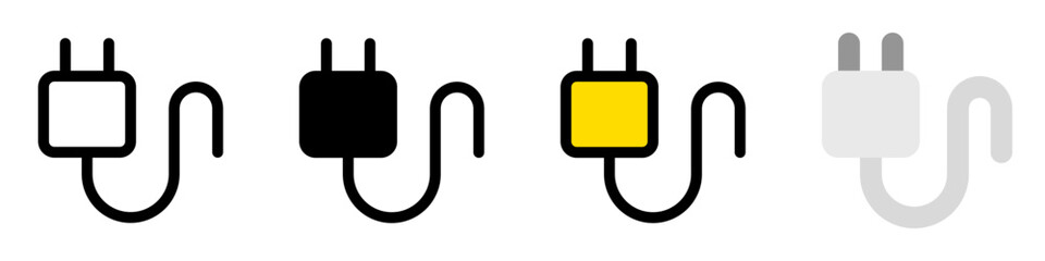 Editable vector charger cable icon. Part of a big icon set family. Perfect for web and app interfaces, presentations, infographics, etc