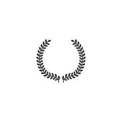 Laurel wreath silhouette vector