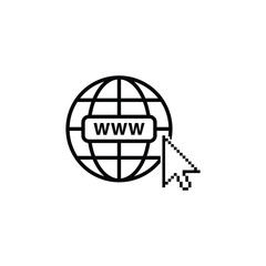 www icon, website icon, internet vector sign