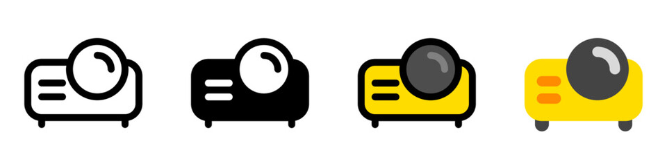 Editable vector projector icon. Part of a big icon set family. Perfect for web and app interfaces, presentations, infographics, etc