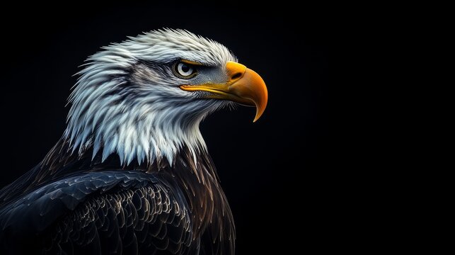 Stock photograph of an eagle in portrait mode HD 8K