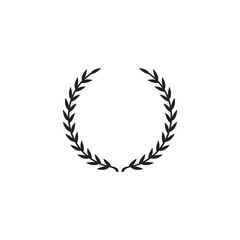 Laurel wreath silhouette vector © Achmad99