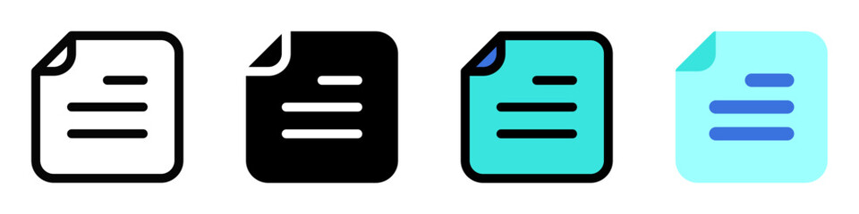 Editable vector text file icon. Part of a big icon set family. Perfect for web and app interfaces, presentations, infographics, etc