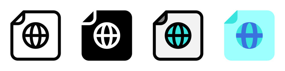 Editable vector htmp web page file icon. Part of a big icon set family. Perfect for web and app interfaces, presentations, infographics, etc