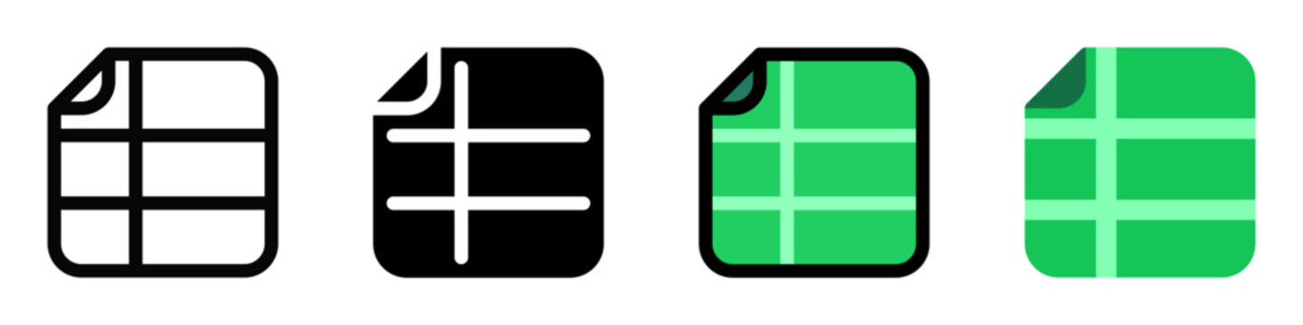 Editable vector spreadsheet file icon. Part of a big icon set family. Perfect for web and app interfaces, presentations, infographics, etc