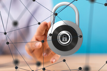 Information technology protected with firewall, secure access and encryption against cyber
