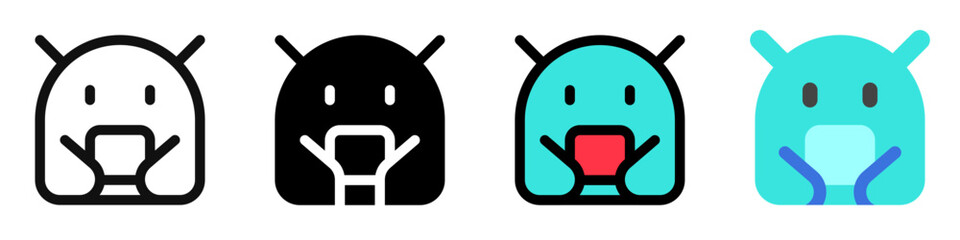 Obraz premium Editable vector robot icon. Part of a big icon set family. Perfect for web and app interfaces, presentations, infographics, etc