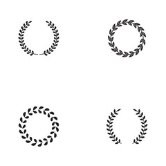 Laurel wreath silhouette vector