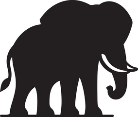 Elephant icon silhouette design vector art illustration