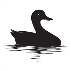silhouette of a duck,bird, swan, animal, duck, goose, illustration, vector, silhouette, nature, cartoon, water, beak, icon, black, wild, lake, drawing, wildlife, birds, design, feather, love, art, sym