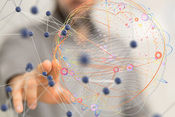 conference Digital Network and data concept 3d