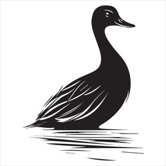silhouette of a duck,bird, swan, animal, duck, goose, illustration, vector, silhouette, nature, cartoon, water, beak, icon, black, wild, lake, drawing, wildlife, birds, design, feather, love, art, sym