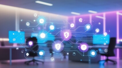 Abstract Technology Digital Background, futuristic technology wallpaper, digital cyber tech backdrop