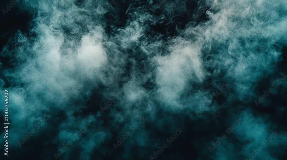 Poster hints of hidden realms wallpaper with abstract shapes from mist