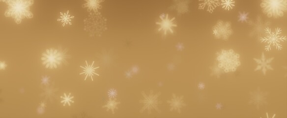 Golden Winter Snowflakes