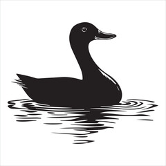 silhouette of a duck,bird, swan, animal, duck, goose, illustration, vector, silhouette, nature, cartoon, water, beak, icon, black, wild, lake, drawing, wildlife, birds, design, feather, love, art, sym