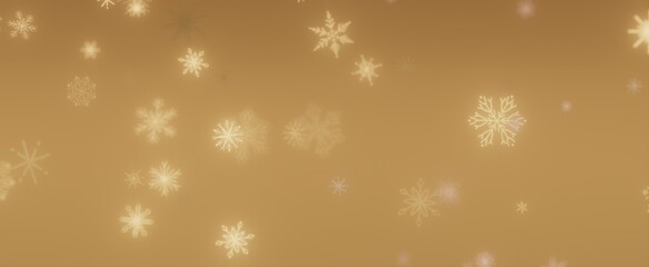 Golden Snowflakes Falling