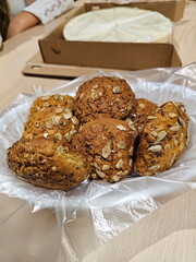Eastern sweets on the counter. Street trade