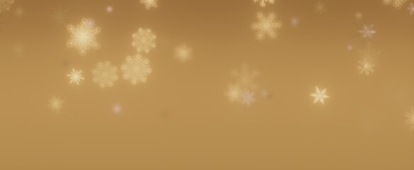 Abstract Golden Snowflakes