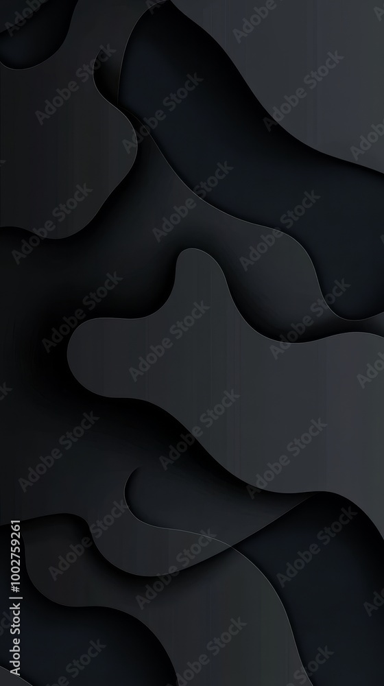 Aufkleber abstract realistic papercut background textured with wavy layers.