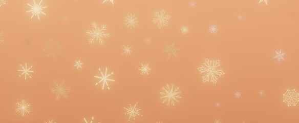 Snowflakes on Peach Background